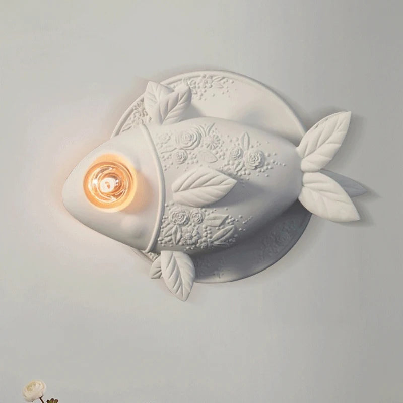 Luminous fish wall light for indoor decoration