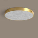 luxurious brass led ceiling light mounted in circular marble
