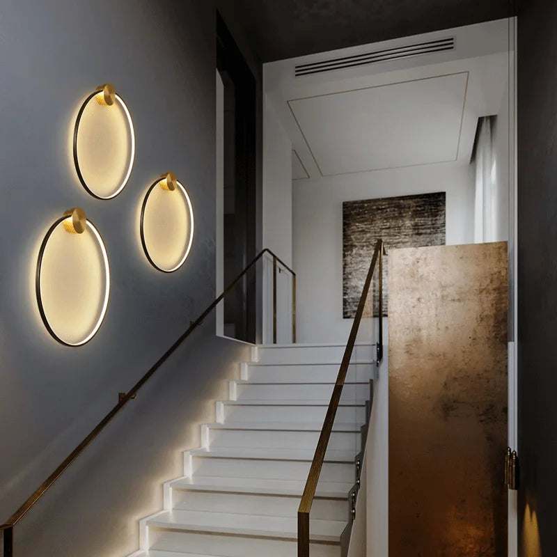 Round copper wall light for a creative luxury atmosphere - vue 3 sur 20