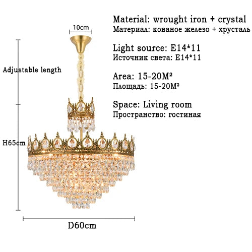 Crystal chandelier for elegant and refined lighting - vue 12 sur 14