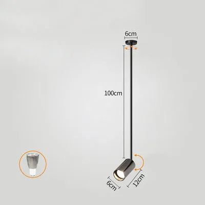 Pole-mounted spotlight for shops and nail salons - vue 17 sur 21