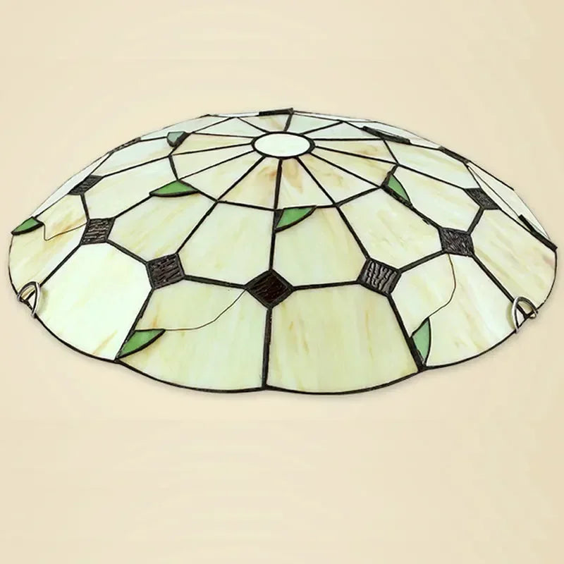 Mediterranean bohemian Tiffany stained glass chandelier for interior decor - vue 5 sur 9