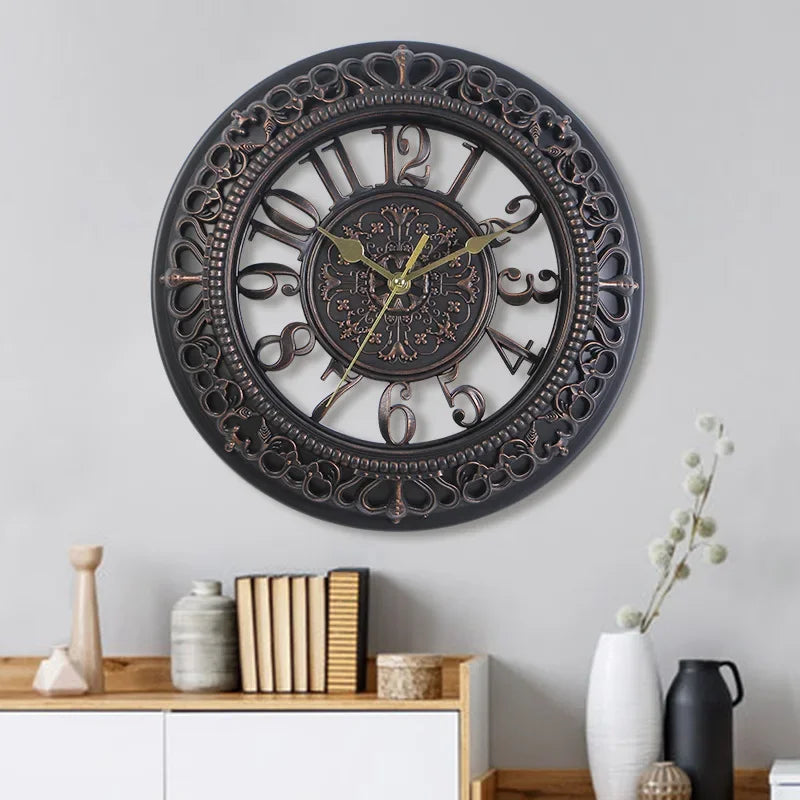 creative round wall clock for modern home decor