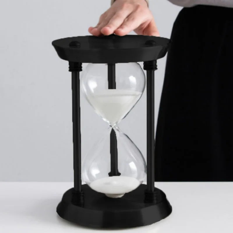 classic retro metal hourglass for decoration and alarm - vue 6 sur 8