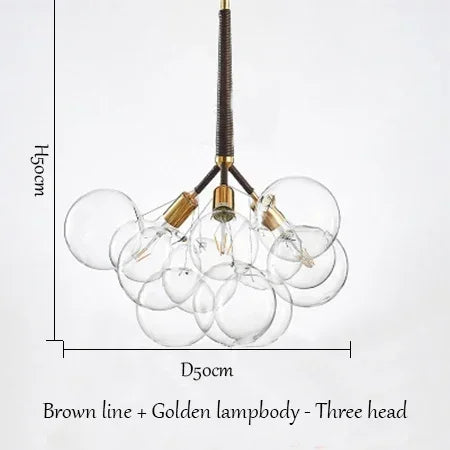 Modern glass chandelier for interior decoration - vue 18 sur 18