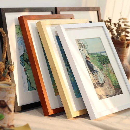 Wooden frame for painting and photo with mount - vue 2 sur 17