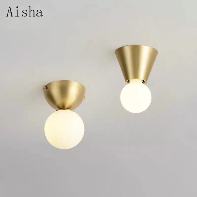 Brass ceiling light nordic simple decorative indoor lighting