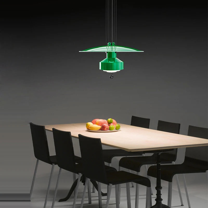 Minimalist flexible aluminium LED chandelier for interior decoration - vue 4 sur 14