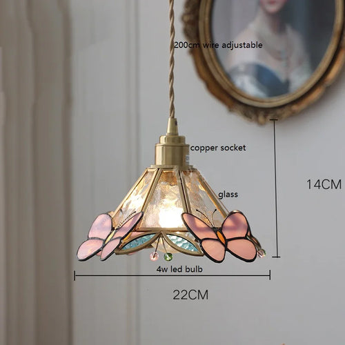 iwhd modern glass copper butterfly LED hand lamp - vue 2 sur 28