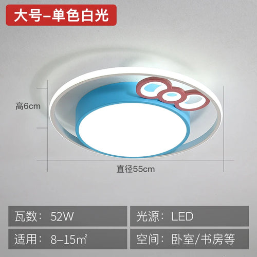 Round LED children's ceiling light with eye protection and soft lighting - vue 12 sur 15