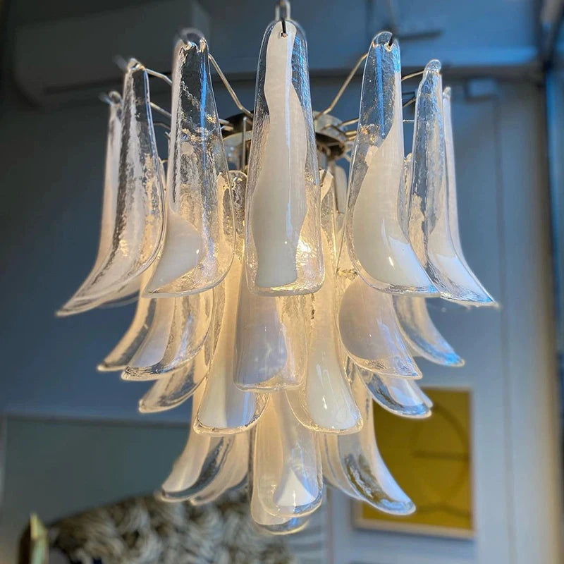 Vintage decorative crystal glass round ring LED chandelier