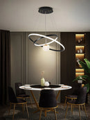 Modern round chandelier for decorative indoor lighting
