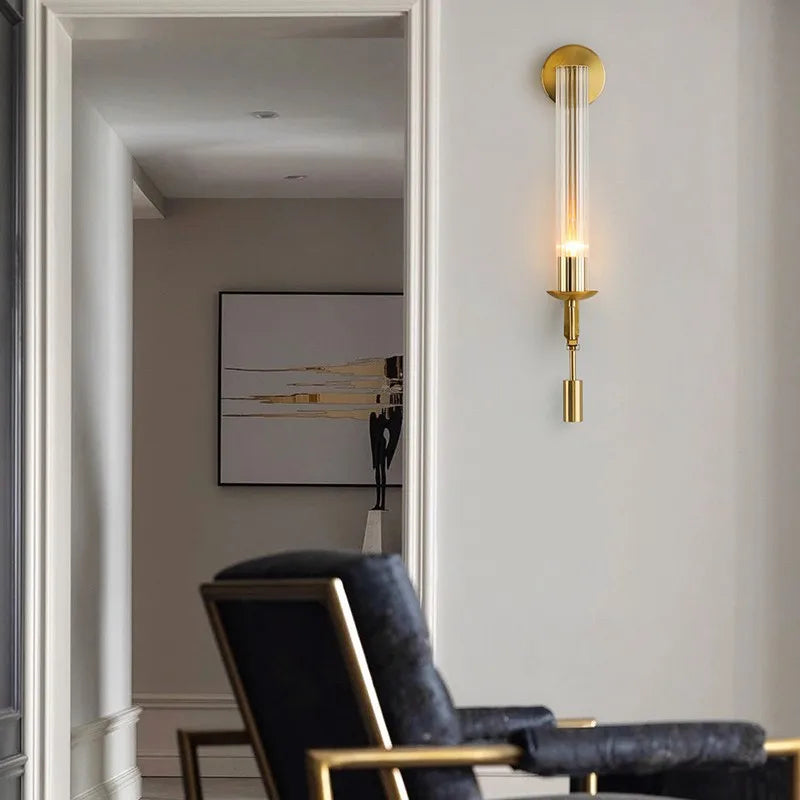 Modern copper wall light