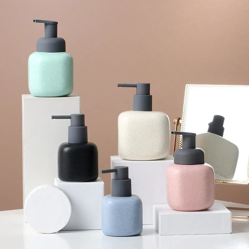 ceramic bottle for portable soap and shower gel