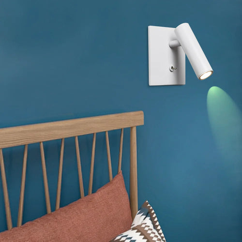 Modern bedside wall light with LED spotlight - vue 3 sur 7