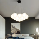 Modern glass chandelier with LED for indoor decoration