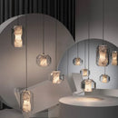 Natural glass pendant light nordic design for interior decor