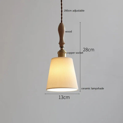 Suspension design led papillon céramique et bois - vue 14 sur 30