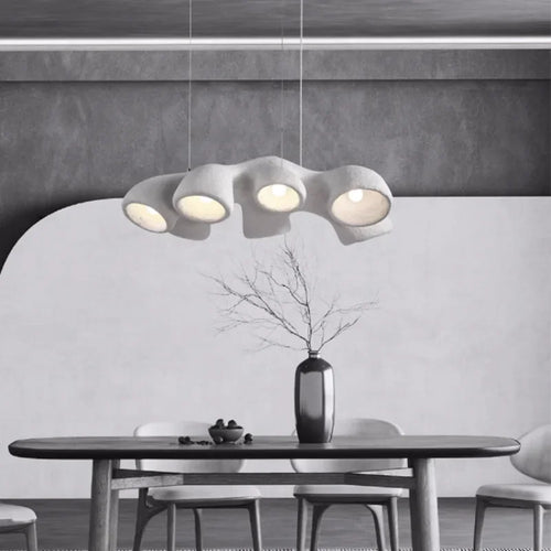 Japanese wabi-sabi pendant light for elegant interior decor - vue 3 sur 8