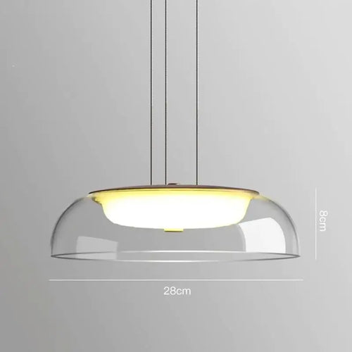 Modern LED pendant light with glass cover