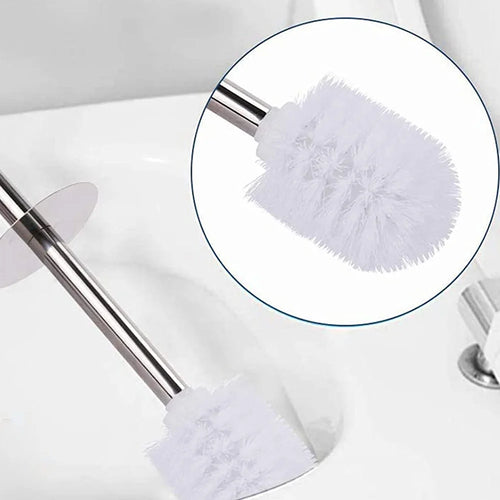 Stainless steel toilet brush and holder for bathroom - vue 6 sur 6