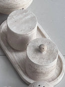 natural marble storage tank for candles decorative accessories