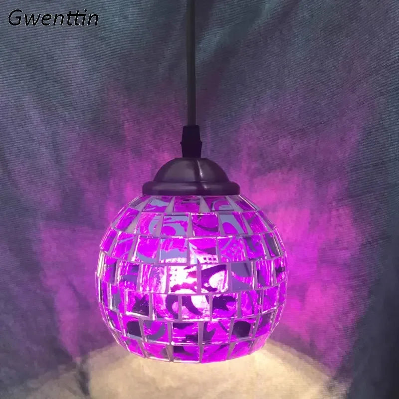 Vintage stained glass chandelier for elegant interior decoration