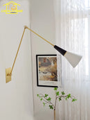 Luxury medieval-style black and gold brass wall light contemporary design