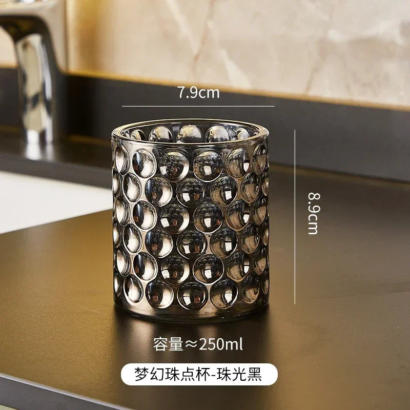 glass mouthwash cup bathroom accessories - vue 12 sur 13