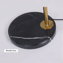 Nordic luxury electroplated adjustable arc floor lamp with marble base and remote control, LED