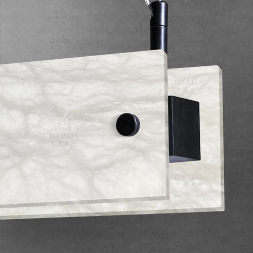 Imitation marble pendant light ideal for bar or restaurant - vue 6 sur 8
