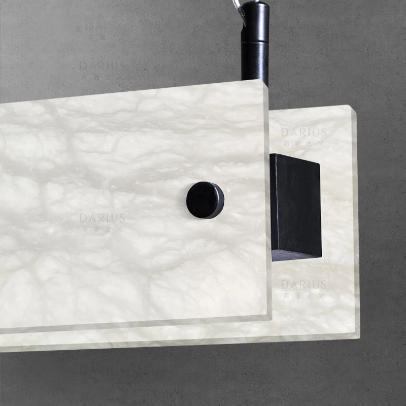 Imitation marble pendant light ideal for bar or restaurant - vue 5 sur 8