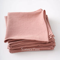 Washed cotton napkin set of 12 vintage