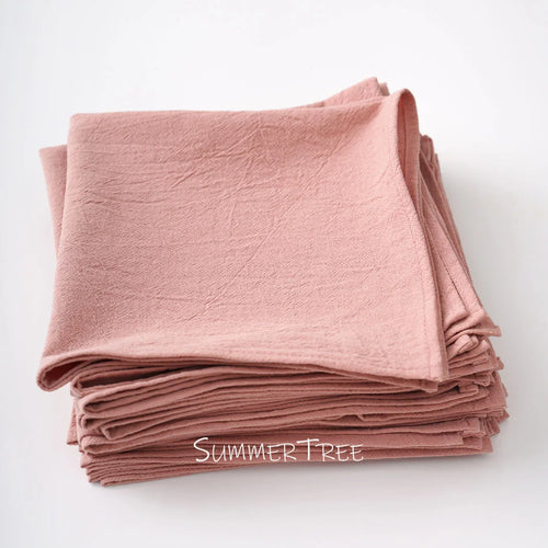 Washed cotton napkin set of 12 vintage