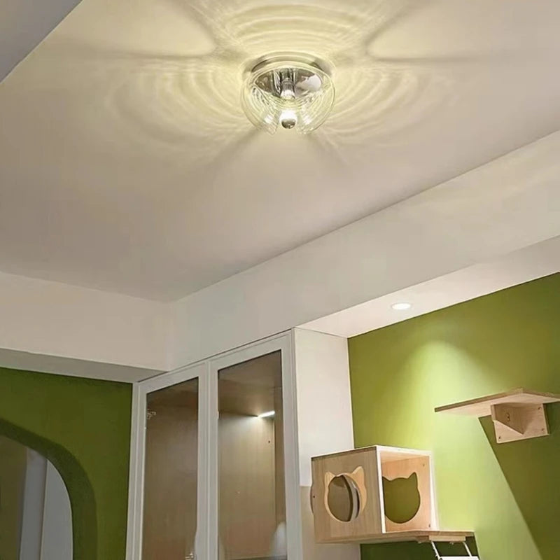 Elegant glass wall light for interiors with chrome metal - vue 4 sur 10