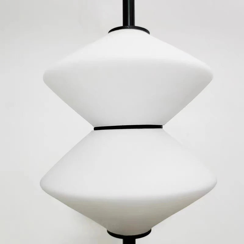 Modern glass LED pendant lamp with adjustable metal wire - vue 5 sur 10