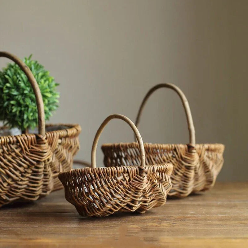 Handwoven basket for fruits and vegetables - vue 3 sur 29