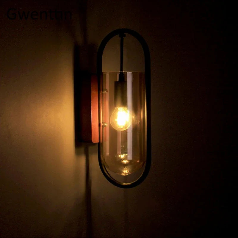 Modern glass wall light for artistic decor and lighting