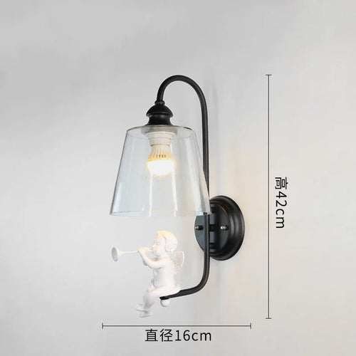 Modern resin decorative angel wall light - vue 10 sur 12