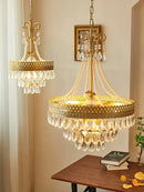 Crystal teardrop LED chandelier for interior decoration