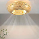 Silent ceiling fan lamp with invisible blades and remote control