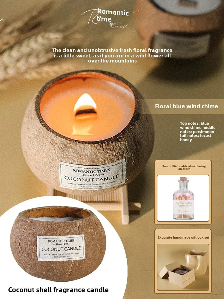 coconut scented candle gift set Christmas souvenir - vue 8 sur 20