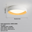 Minimalist Japanese retro circular anti-glare lamp with soft lighting