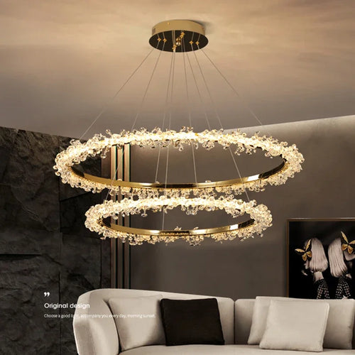 Luxury Nordic crystal chandelier for modern decor - vue 5 sur 17