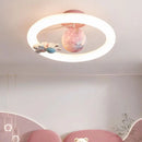 Creative space rabbit ceiling light for students