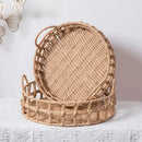 woven wicker fruit basket for decoration and storage