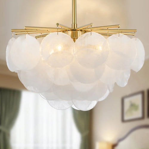 Luxury glass chandelier for elegant interior decor - vue 3 sur 8