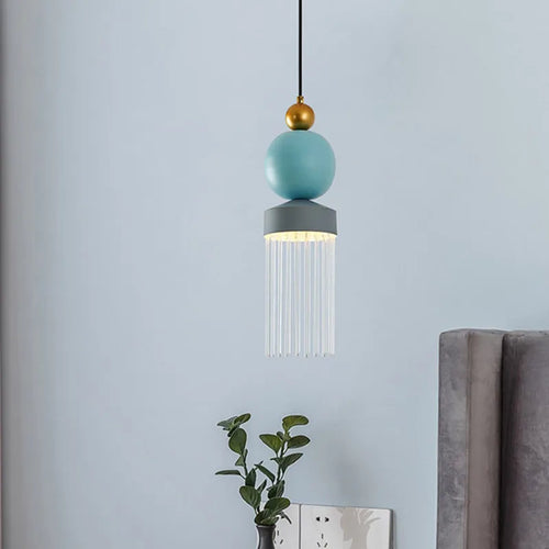 Modern nordic minimalist iron and glass pendant light - vue 3 sur 10