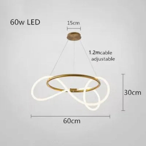 Nordic designer LED dimmable chandelier for indoor use - vue 22 sur 25