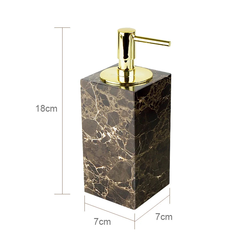 natural marble bathroom accessories luxury set - vue 24 sur 27